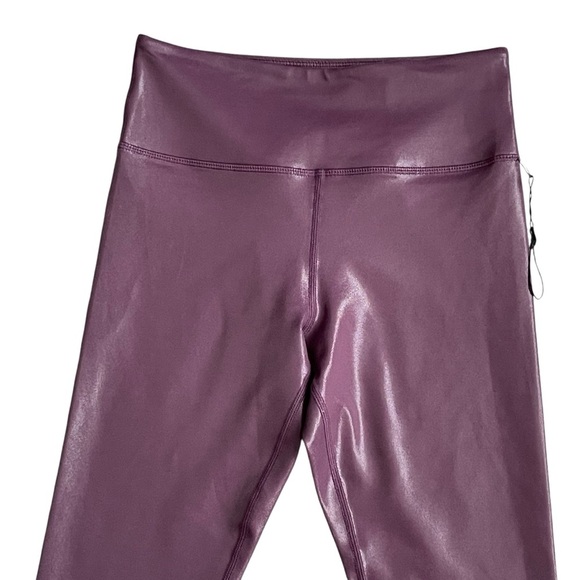 Zyia Active High Waist Shimmer Metallic Leggings Women’s Size 6-8 Plum Athletic - Picture 4 of 9